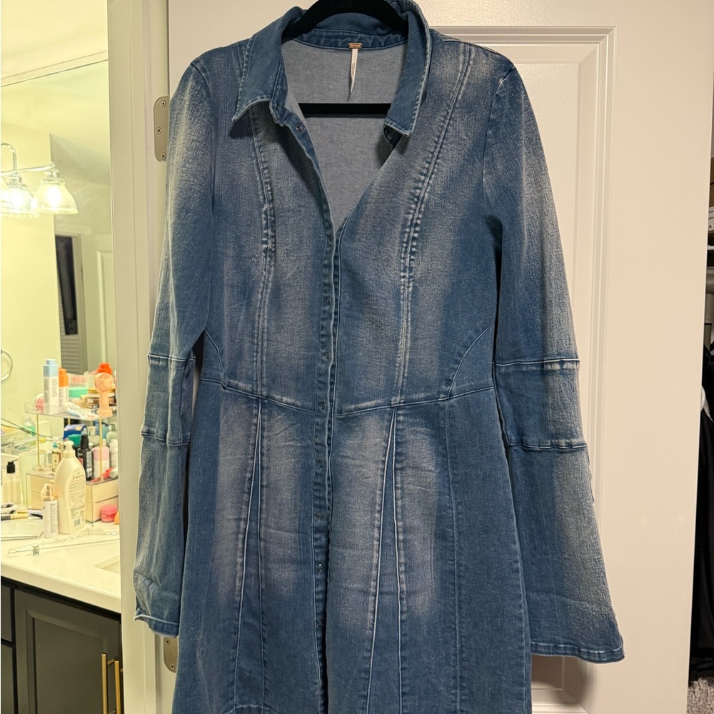 Free People Blue Denim Dress